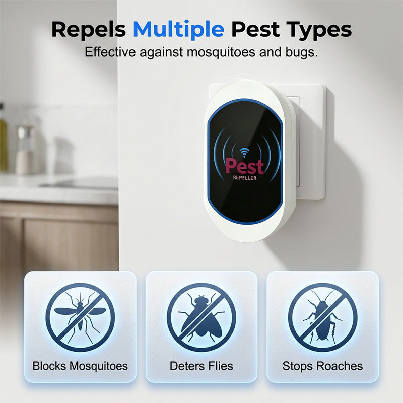 🐭 Leiser & sicherer Ultraschall-Schädlingsbekämpfer für Zuhause – Geräuschlos, effektiv & steckerfertig – Ideal gegen Mücken, Mäuse & Insekten 🏠
