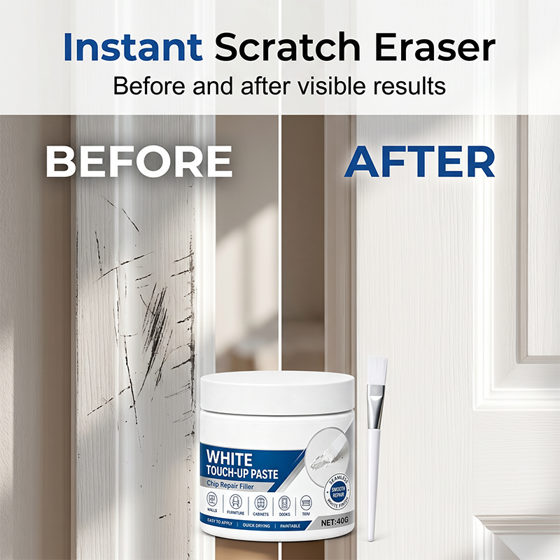 🔥 Heute -50 %! 🪑 Weiße Möbel-Reparaturpaste mit Pinsel