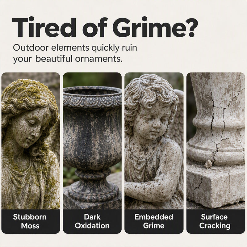 Reinigungspaste zur Auffrischung von Gartenstatuen