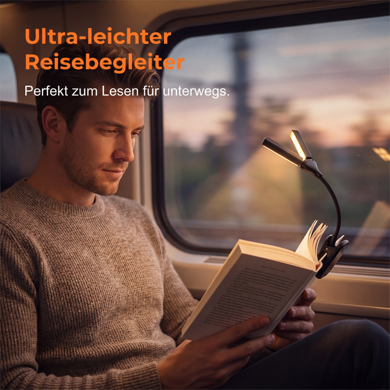 LED-Klemmleselampe mit 3 Farbtemperaturen