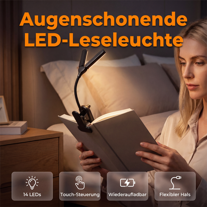 LED-Klemmleselampe mit 3 Farbtemperaturen