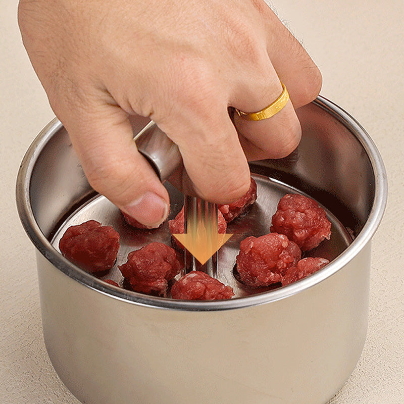🥩 JETZT 50 % RABATT! 🔪 Fleischbällchenform aus Edelstahl – einheitliche Größe, platzsparend zu verstauen und leicht zu reinigen – perfekt für Hobbyköche 🍳