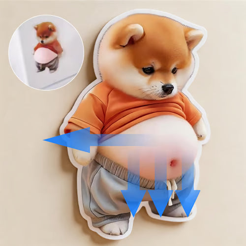 Knet-Spaß mit dem dicken Bauch des Chai-Hundes  (2 Stück)