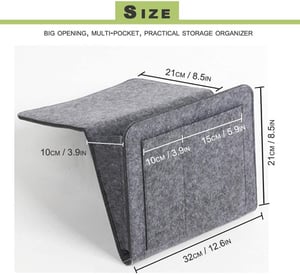 🛏️ JETZT 50 % RABATT! Hängende Aufbewahrungstasche für das Bett – Mehrfächer Bett-Organizer aus Filz, ideal für Etagenbetten im Wohnheim, für Tablet, Bücher, Handy und Schreibwaren ✨