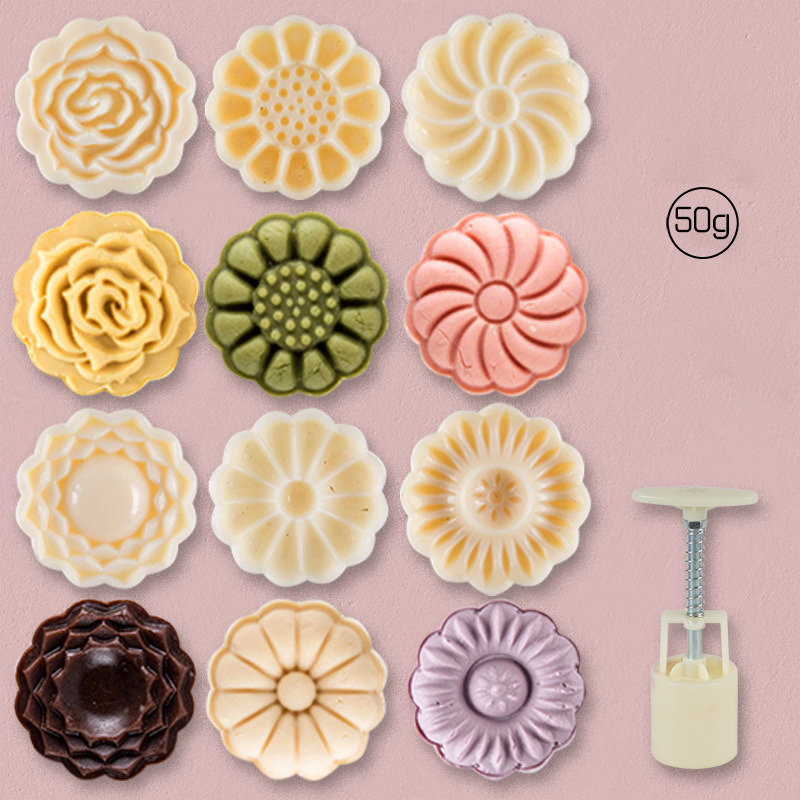 Hand Press Mooncake Mold Set