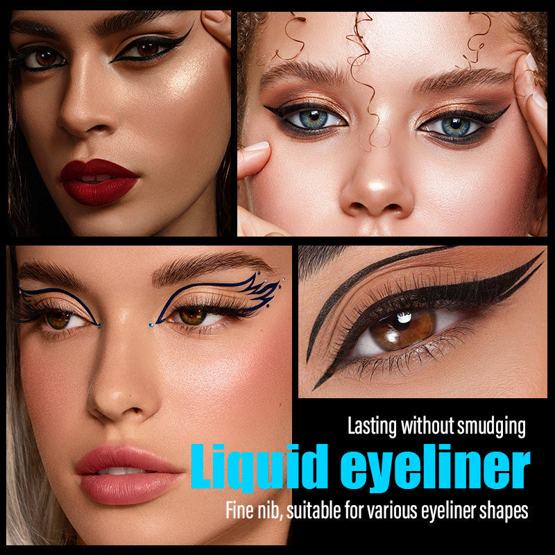 👁️✨ Flüssig-Eyeliner mit ultrafeiner Präzisionsspitze – Für scharfe Linien & intensives Schwarz | Premium Qualität