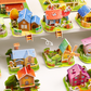 10 Stück 3D-Haus-Puzzles für Kinder