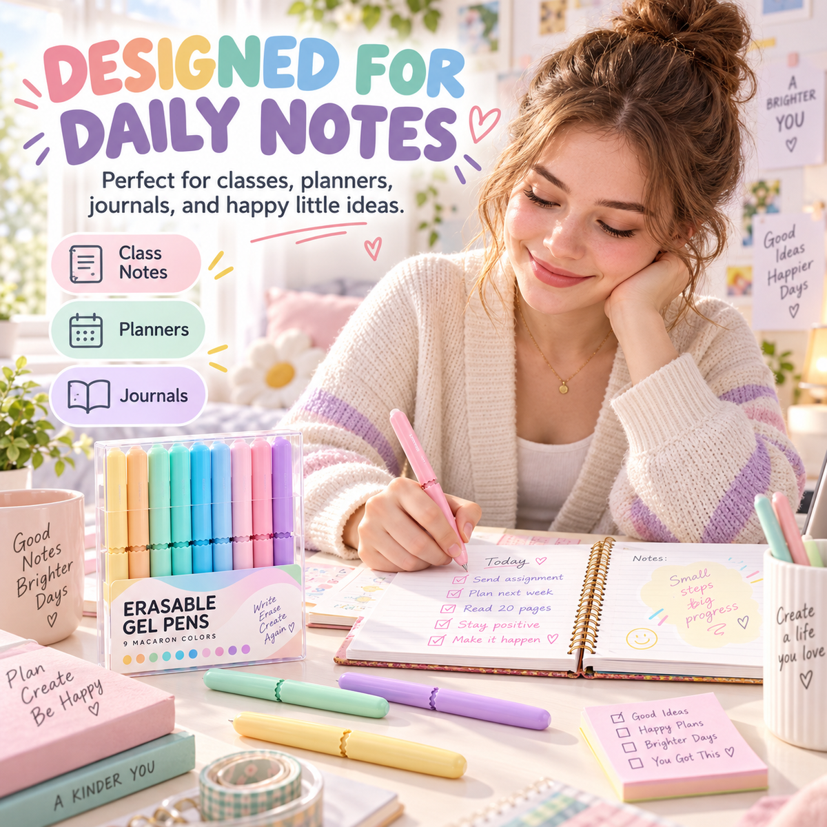 9 Farben Löschbarer Gelstift-Set