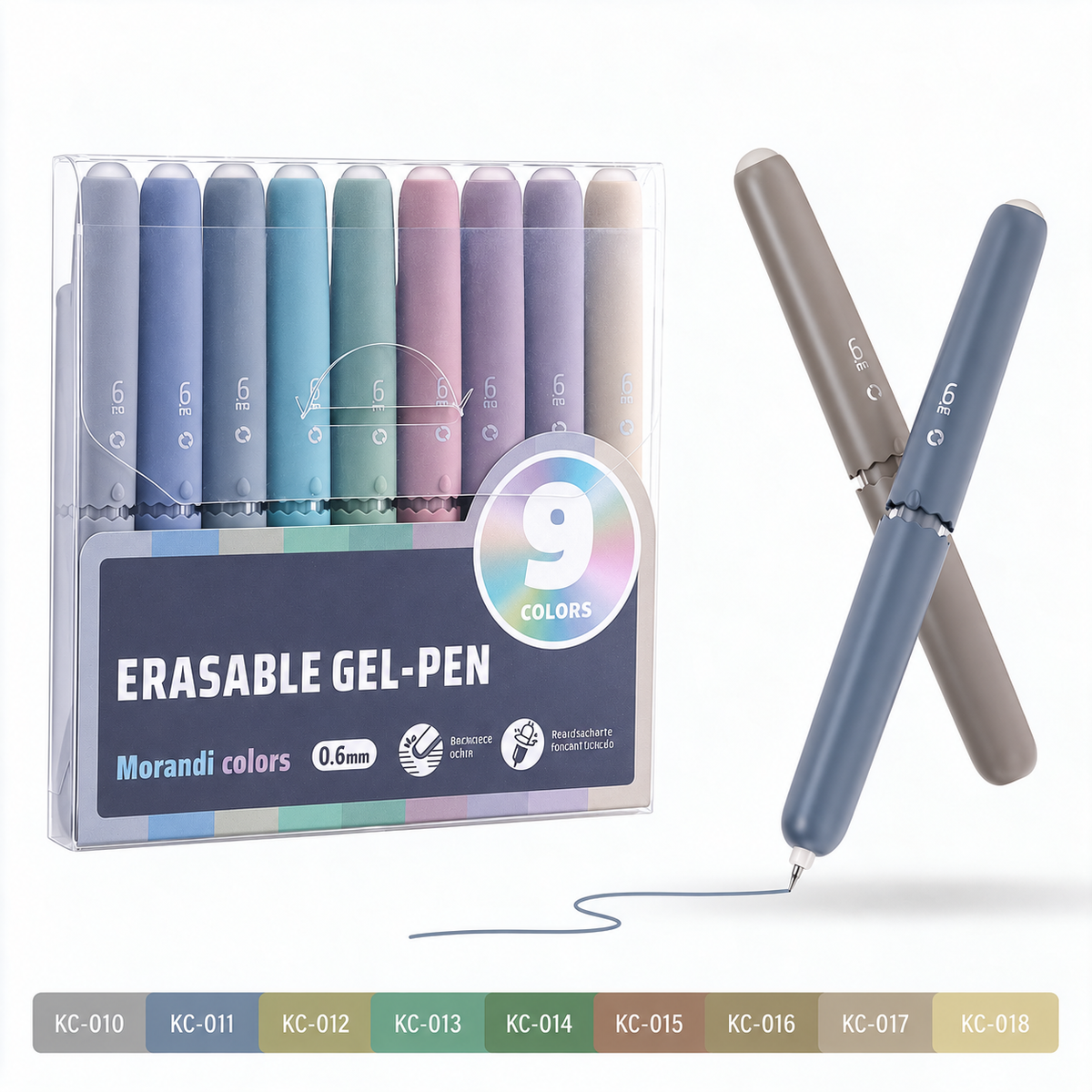9 Farben Löschbarer Gelstift-Set