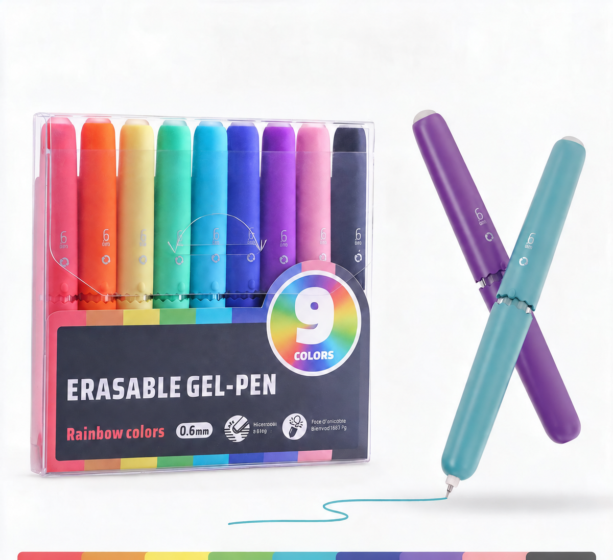 9 Farben Löschbarer Gelstift-Set