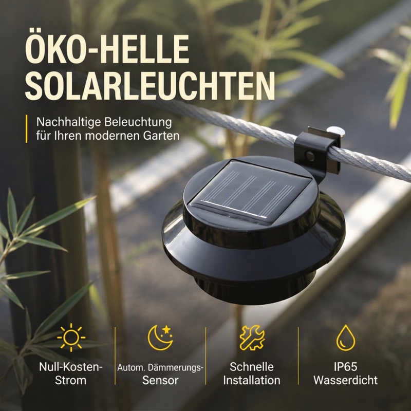 Wasserdichte solarbetriebene LED-Außenleuchten für Dachrinnen und Wände