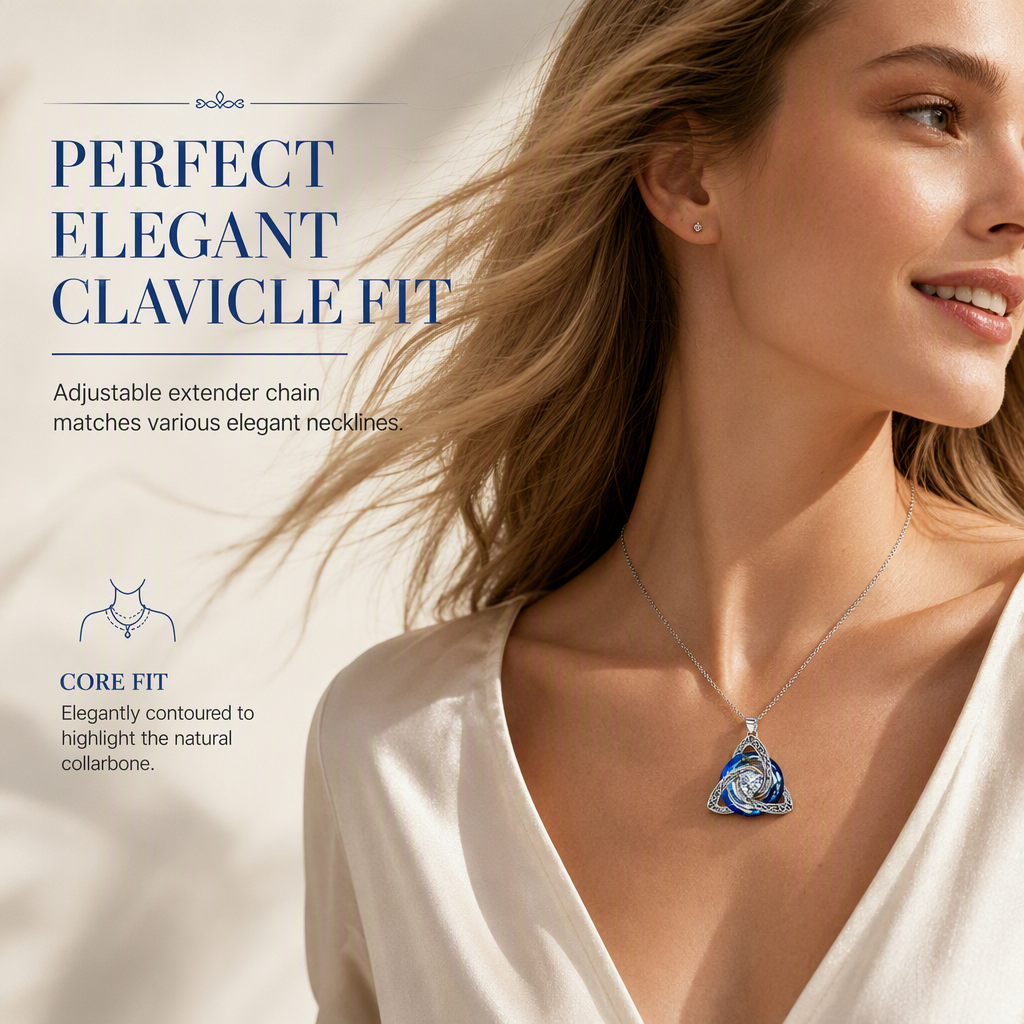 💜50% RABATT✨Keltische Knoten-Halskette mit Monatsstein und Herzanhänger, elegantes Geschenk für Frauen💫