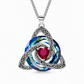 💜50% RABATT✨Keltische Knoten-Halskette mit Monatsstein und Herzanhänger, elegantes Geschenk für Frauen💫