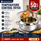 🍳🌡️ Fritierkessel mit Temperaturregelung – Edelstahl 304 Fritierkorb mit Öl-Ablaufsystem | Premium Qualität